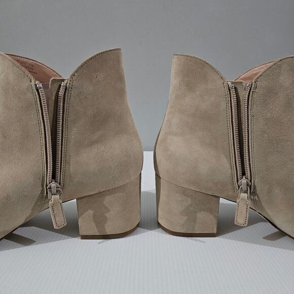 Cole Haan Elyse Ankle Bootie Womens 11 Latte Tan Suede Pointed Toe Dressy Heel - Picture 4 of 16